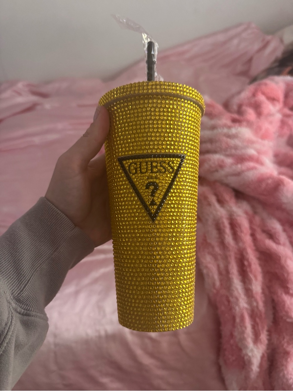 brand new rare guess rhinestone tumbler